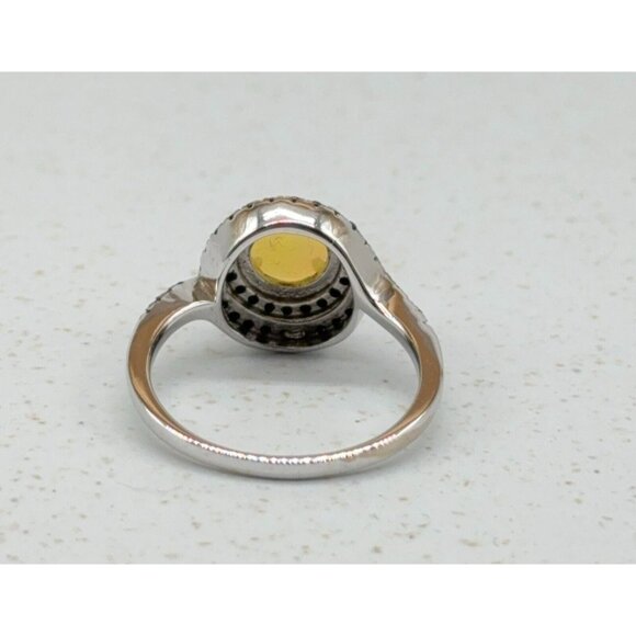 Ethiopian Opal Black Spinel Ring Colleen Lopez HSN Sterling Silver 925 Sz 8.75 - Picture 8 of 11